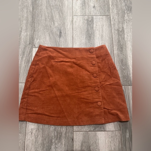 Lulus Tan Mini Skirt Corduroy - Picture 3 of 5